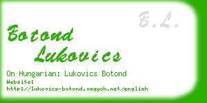 botond lukovics business card